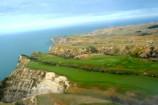Cape Kidnappers Flying over the cliffs of Cape Kidnappers in Napier area