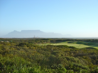 Table Mountain The links course, Atlantic Beach, in Cape Town, offers a terrific view on the famous Table Moutain, when the sky is clear !