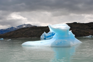 Iceberg  Sur le lac Argentina, en plein coeur de l'été, des icebergs dérivent et procurent un spectacle inoubliable.