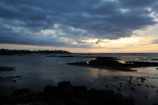 Sunset à Hawaii Crépuscule sur la Big Island